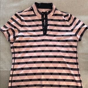 Tail Pink and Black Geometric Women's Golf Top